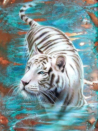 DIAMOND PAINTING | WHITE TIGER