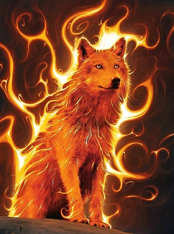 DIAMOND PAINTING | FIRE WOLF