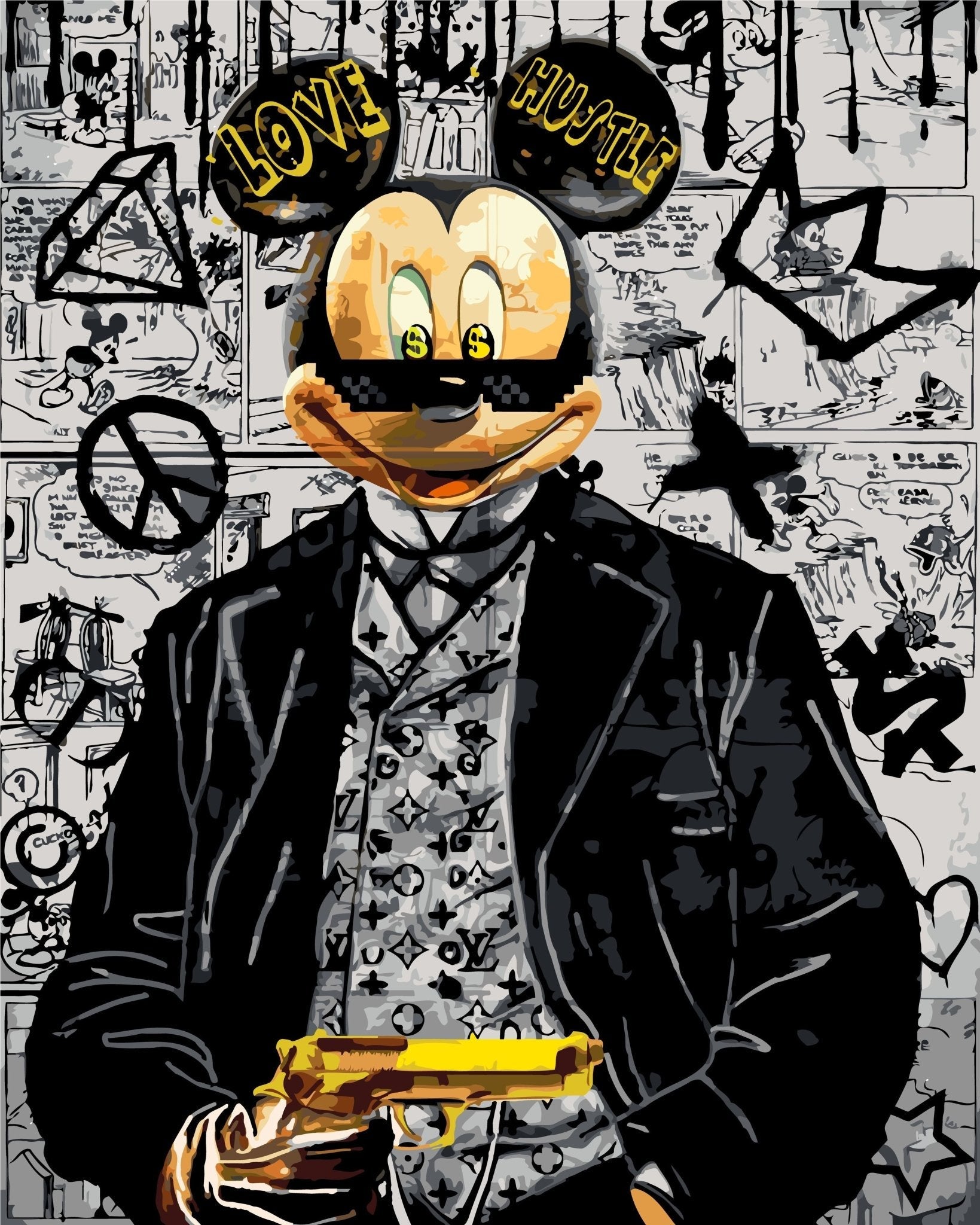 PAINT BY NUMBERS | POP ART GANGSTER MAUS