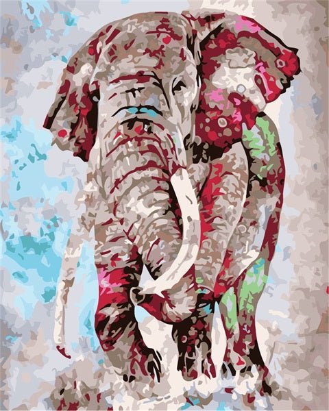 PAINT BY NUMBERS | COLORFUL ELEPHANT