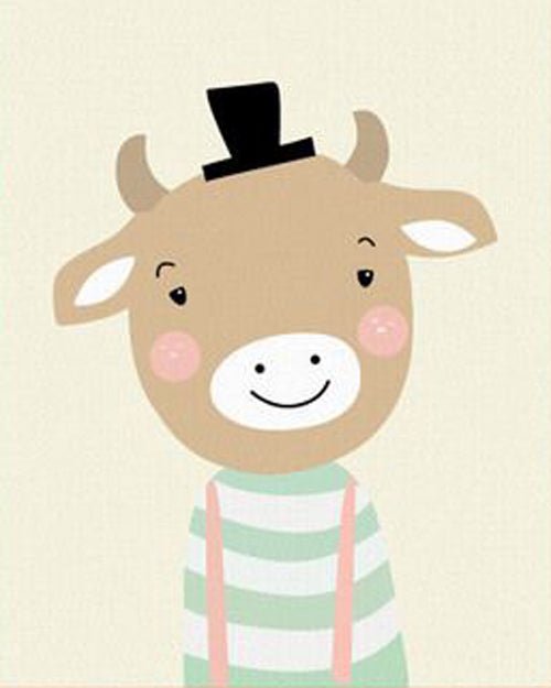 PAINT BY NUMBERS | CARTOON COW