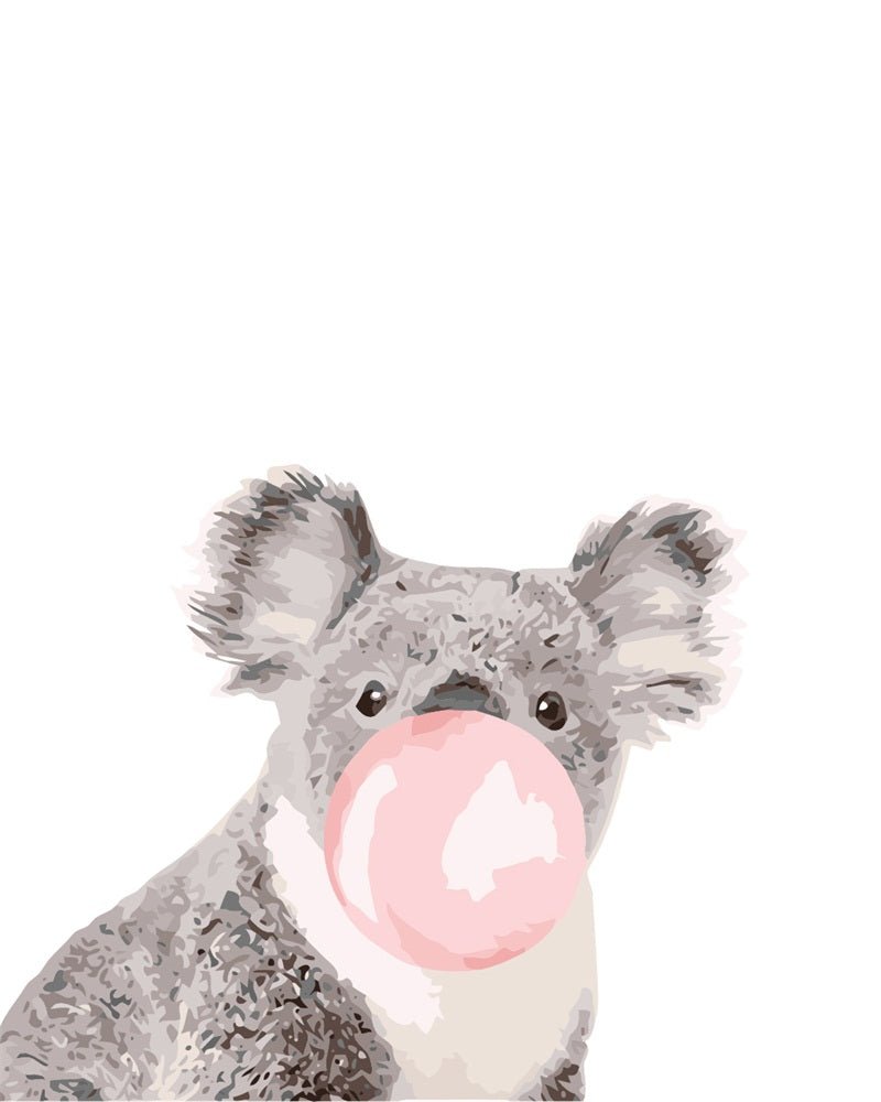 PAINT BY NUMBERS | KOALA WITH BUBBLE GUM