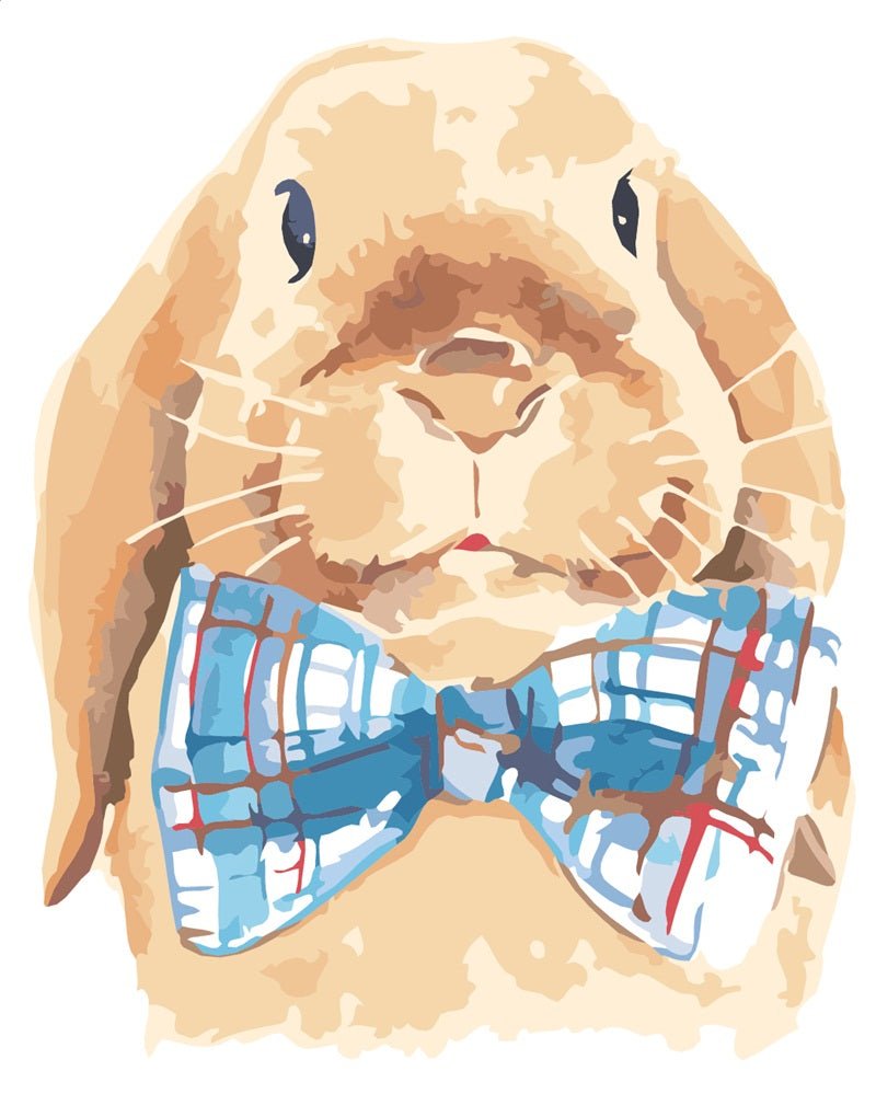 PAINT BY NUMBERS | RABBIT WITH BOW TIE