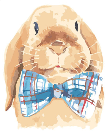PAINT BY NUMBERS | RABBIT WITH BOW TIE