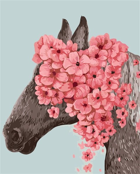 PAINT BY NUMBERS | HORSE WITH FLOWERS