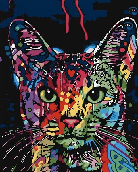 PAINT BY NUMBERS | COLORFUL CAT