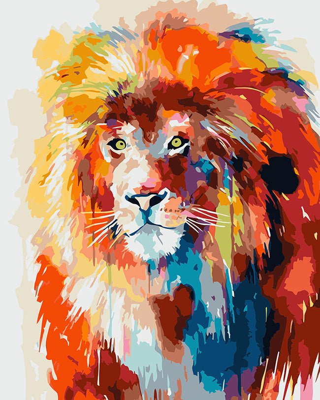 PAINT BY NUMBERS | COLORFUL LION