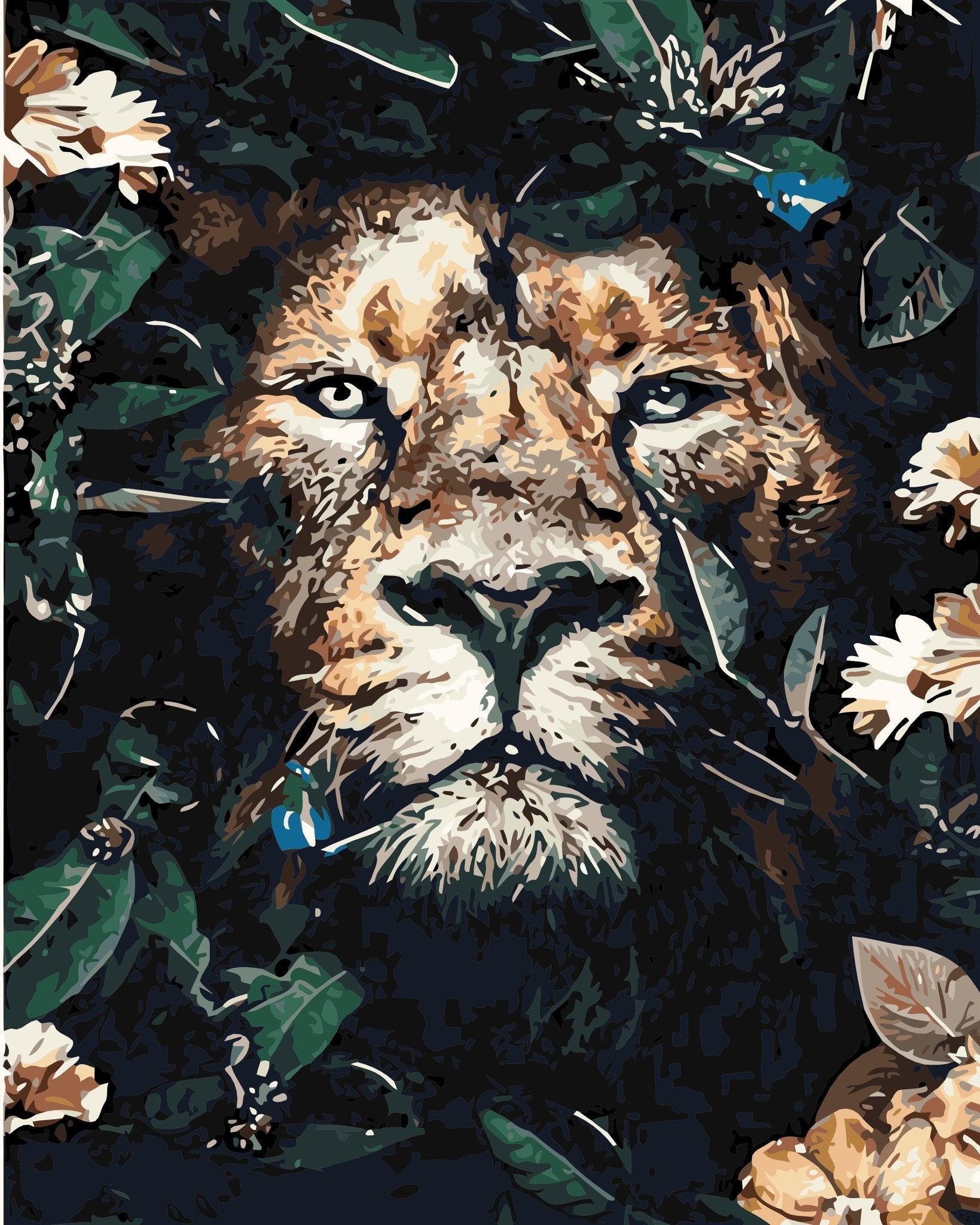 PAINT BY NUMBERS | LION IN THE JUNGLE