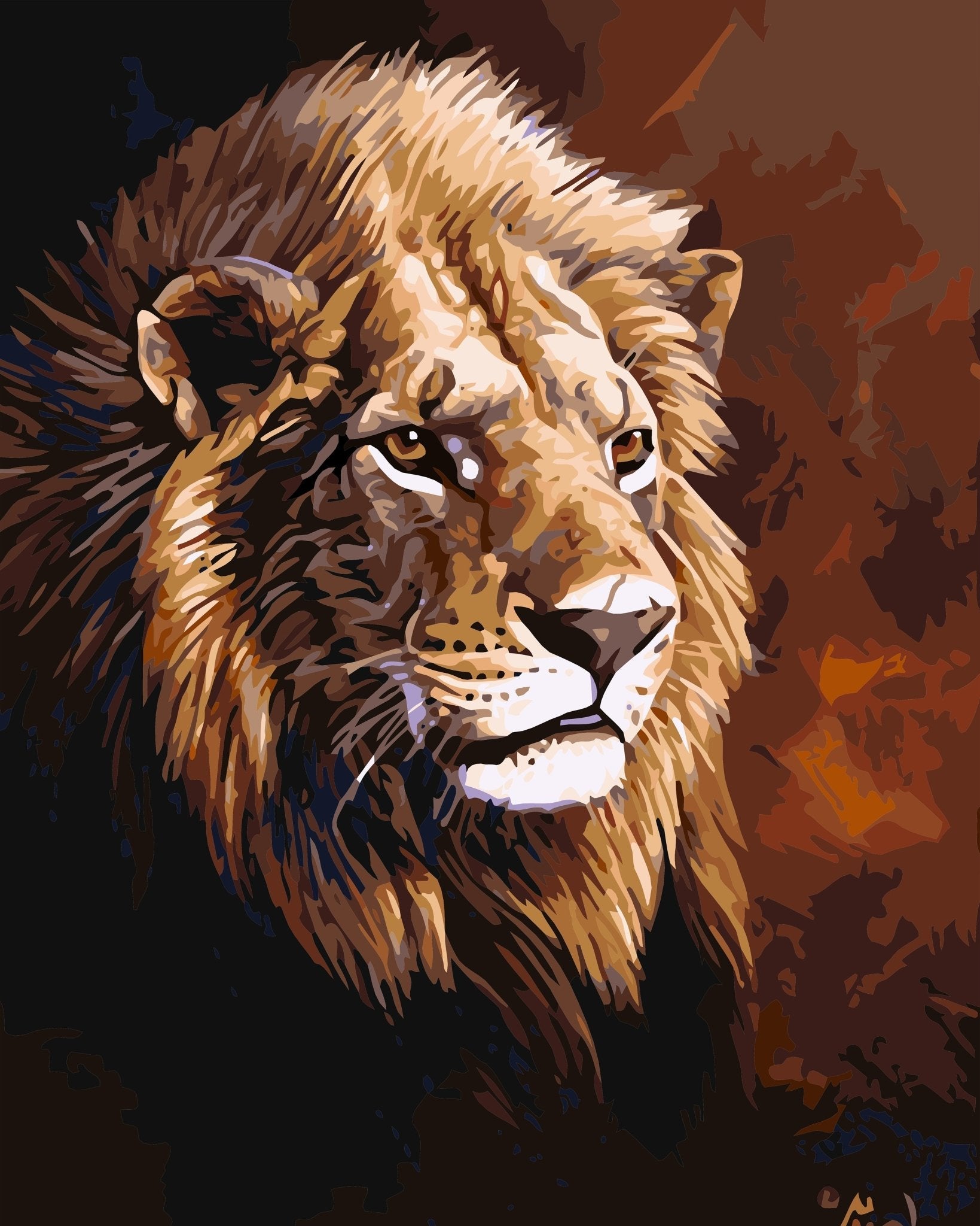 PAINT BY NUMBERS | SAHARA LION