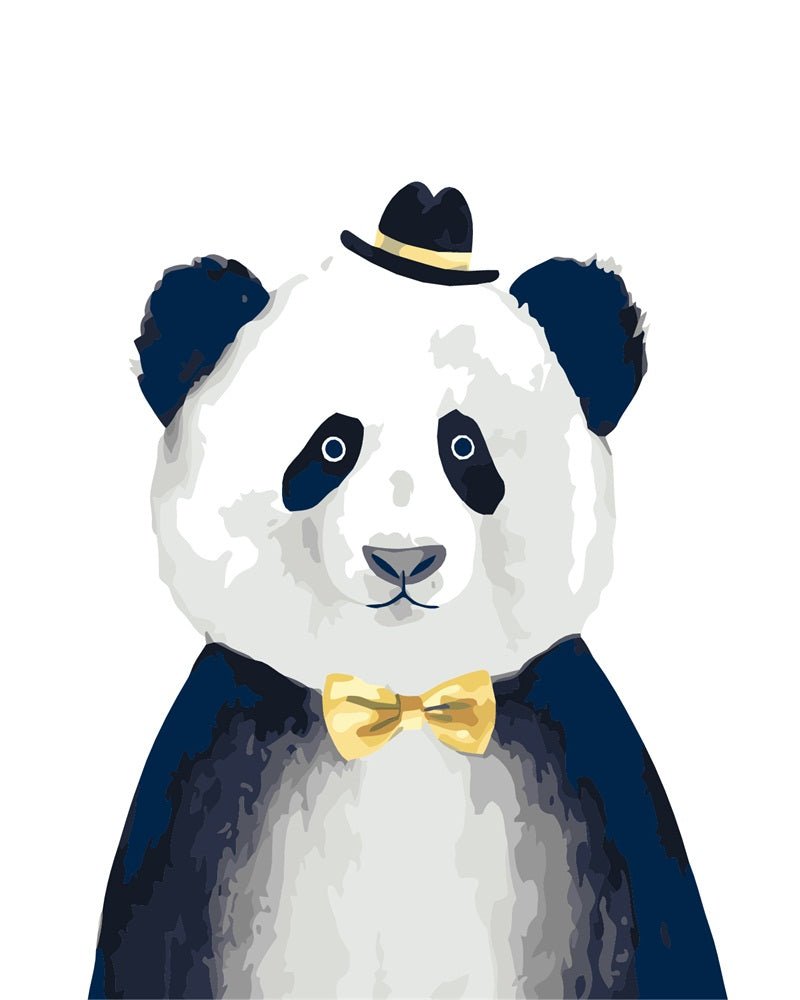 PAINT BY NUMBERS | PANDA WITH BOW TIE