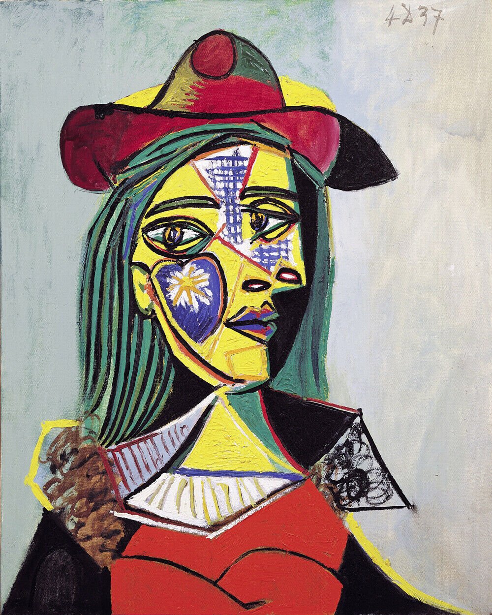 PAINT BY NUMBERS | PICASSO WOMAN WITH HAT AND FUR COLLAR