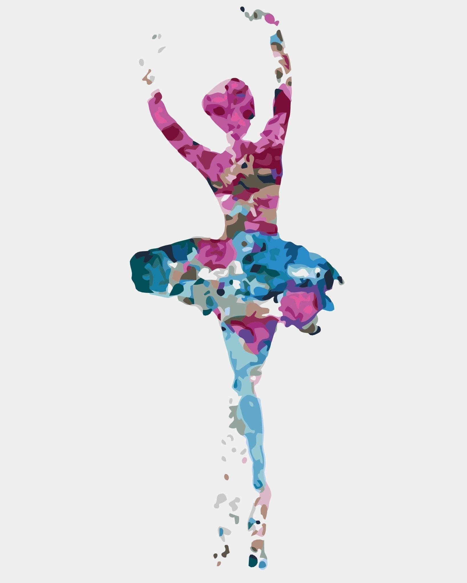 PAINT BY NUMBERS | COLORFUL BALLERINA