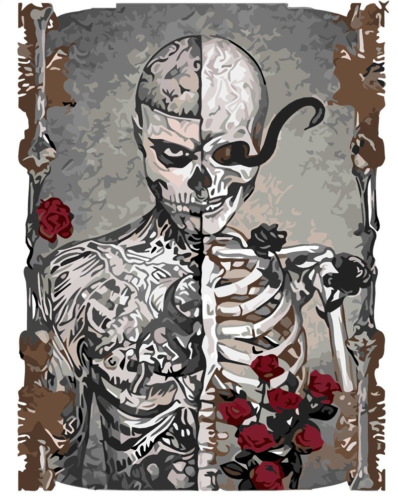 Paint by Numbers | Skull Skeleton