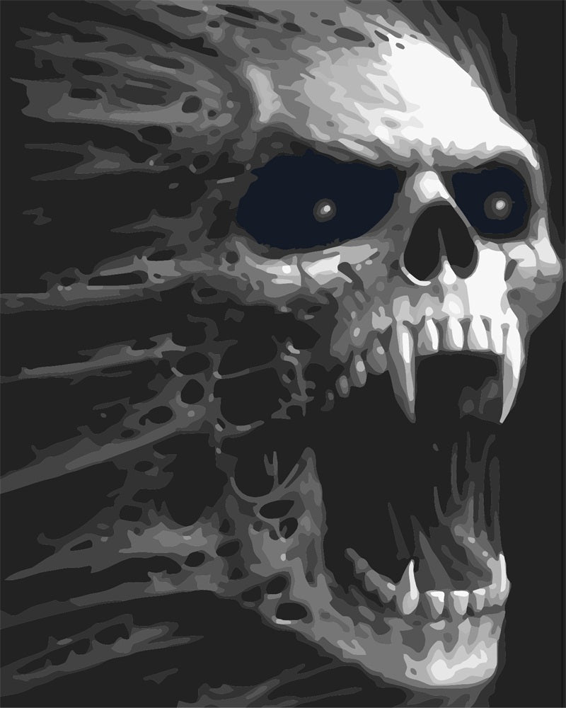 Paint by Numbers | Creepy Skull