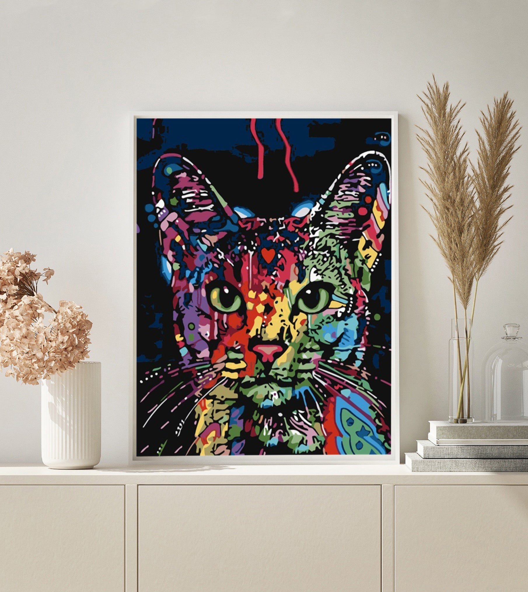 PAINT BY NUMBERS | COLORFUL CAT