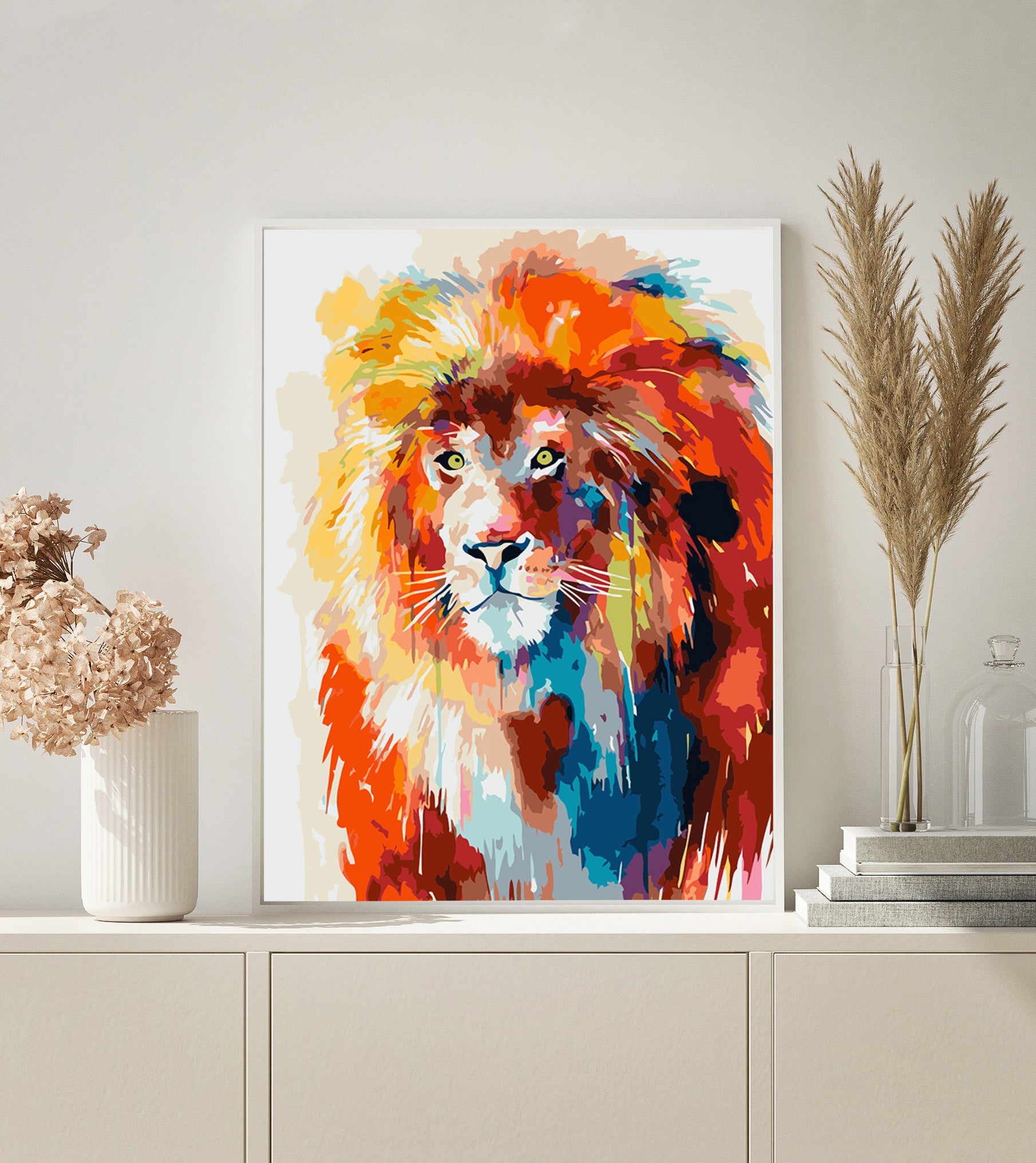PAINT BY NUMBERS | COLORFUL LION
