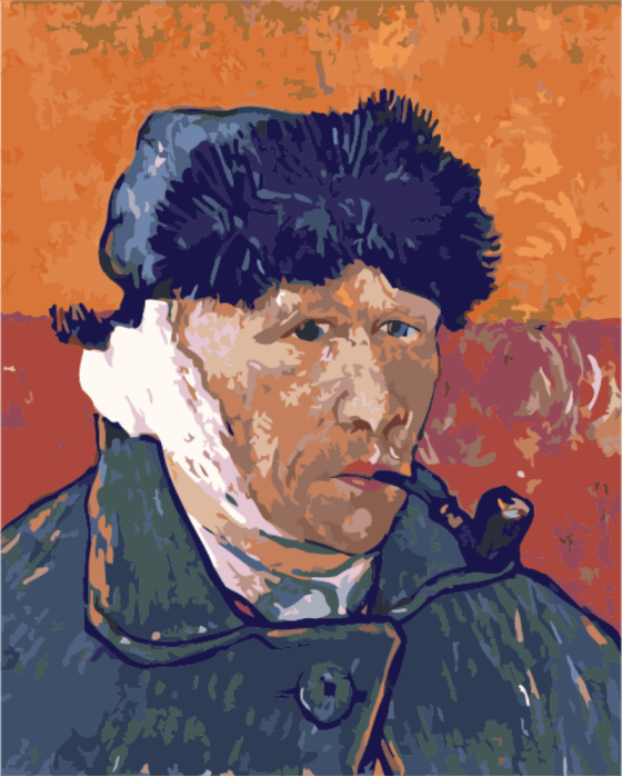 Paint by Numbers | Van Gogh Self-Portrait with Fur Hat