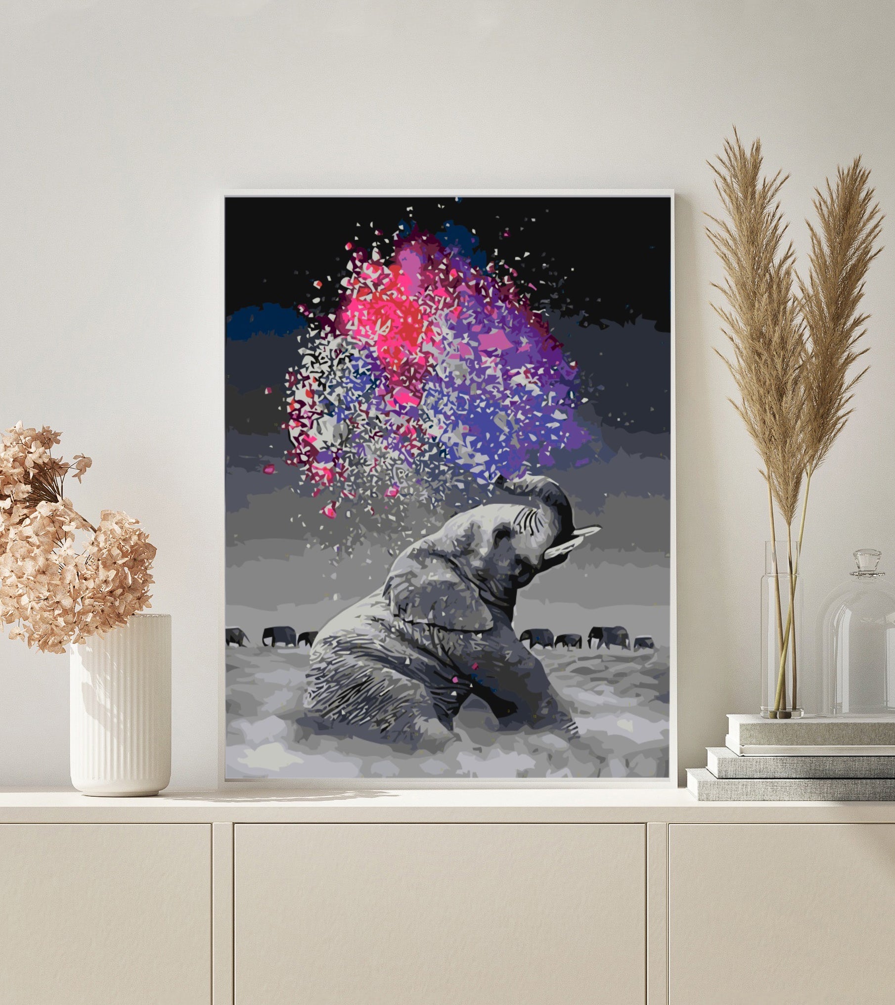 PAINT BY NUMBERS | COLORFUL ELEPHANT