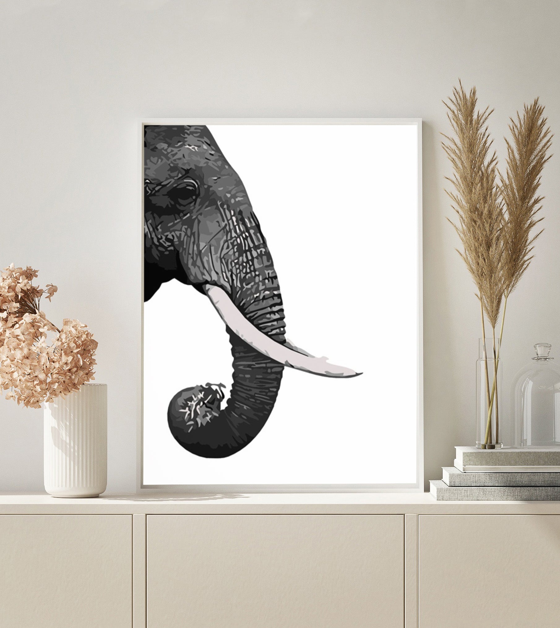 PAINT BY NUMBERS | ELEPHANT PROFILE