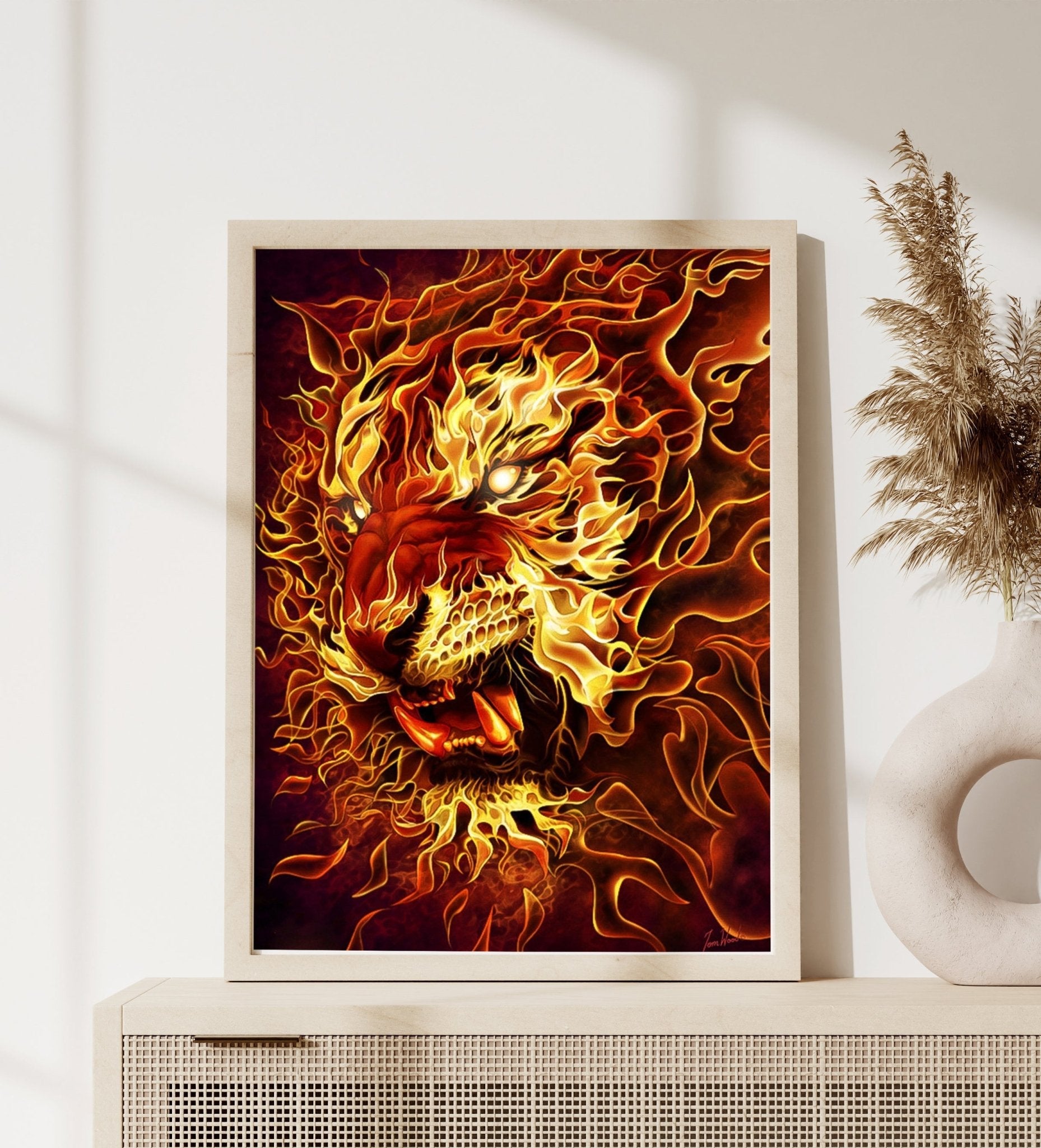 DIAMOND PAINTING | FIRE LION