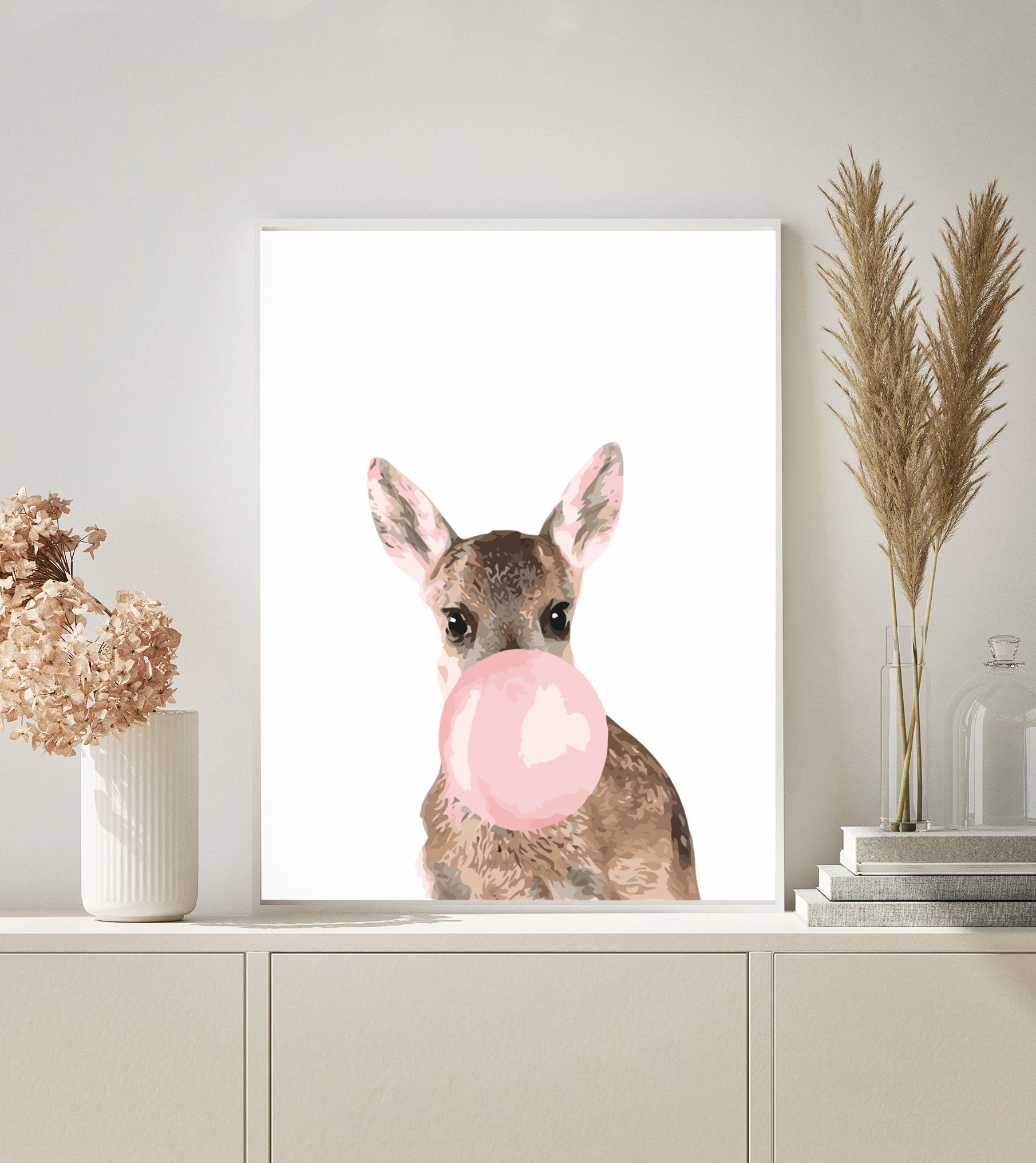 PAINT BY NUMBERS | KANGAROO WITH BUBBLE GUM