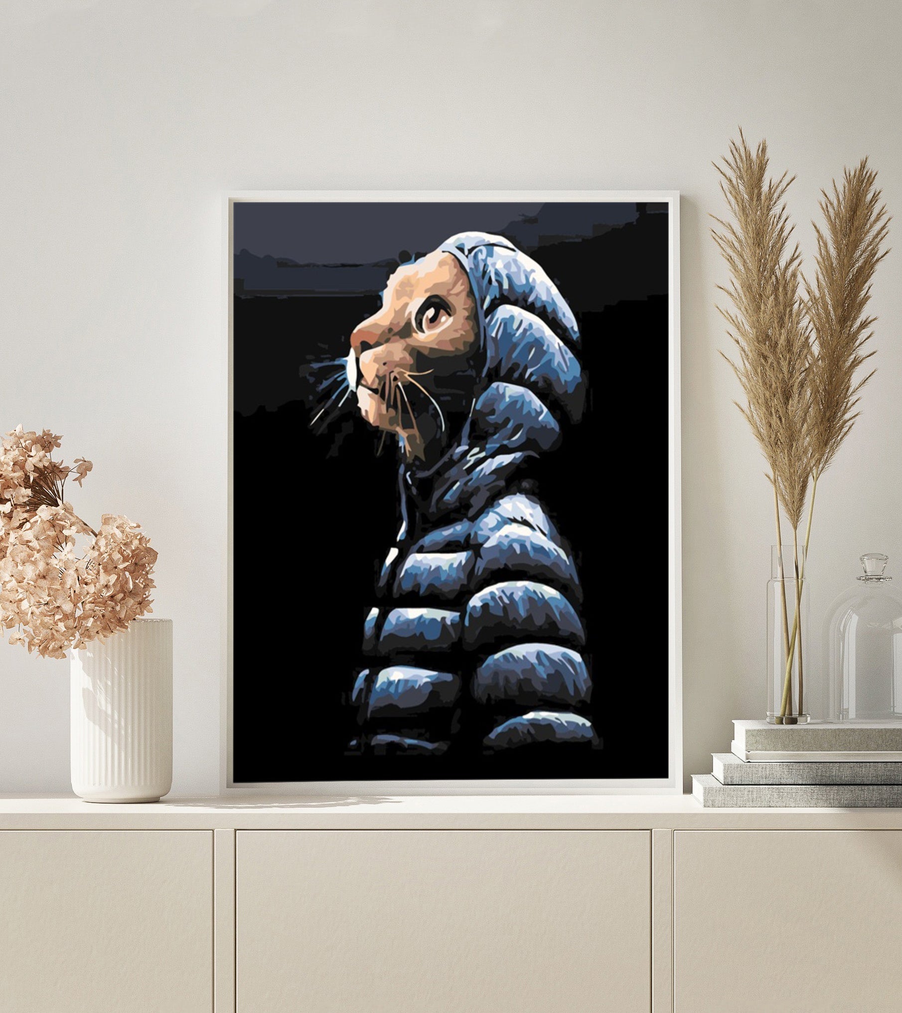 PAINT BY NUMBERS | CAT WITH WINTER JACKET