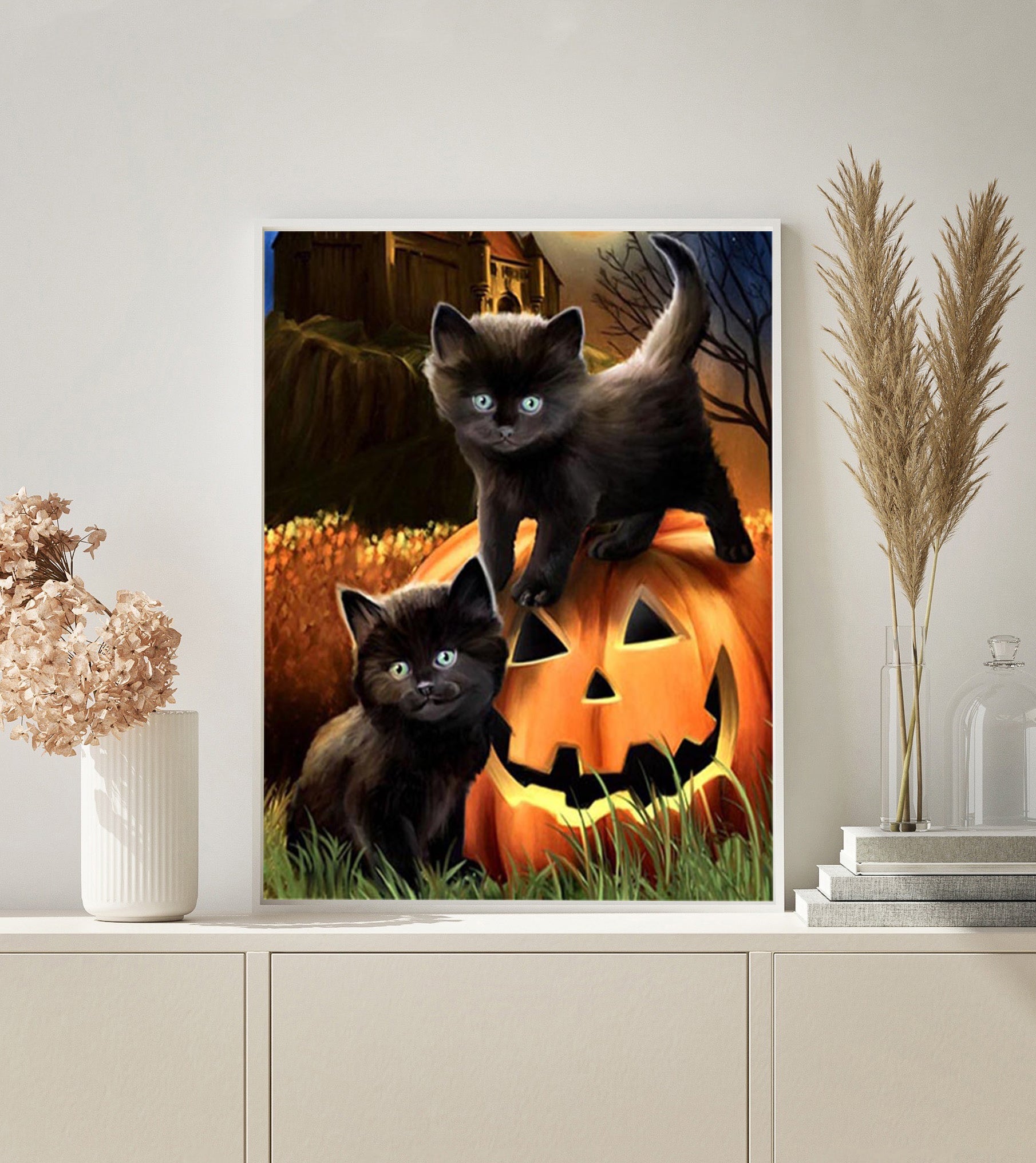 PAINT BY NUMBERS | CATS ON PUMPKIN