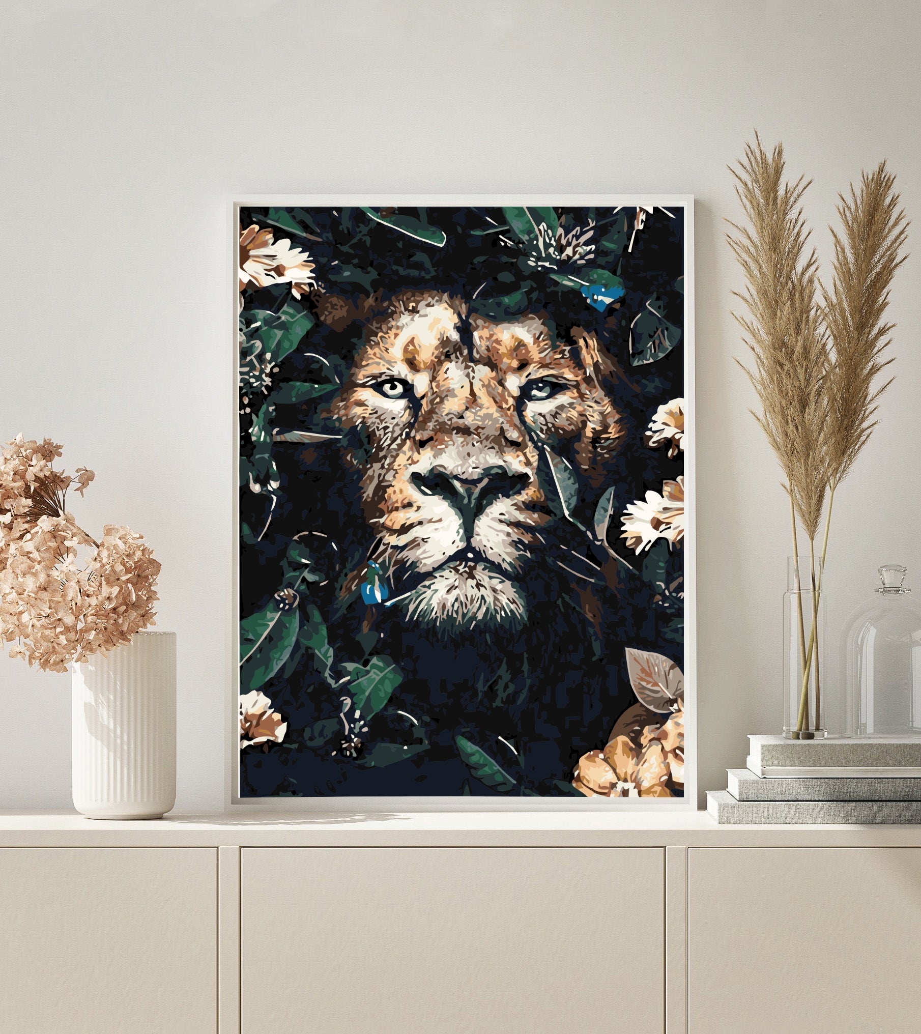 PAINT BY NUMBERS | LION IN THE JUNGLE