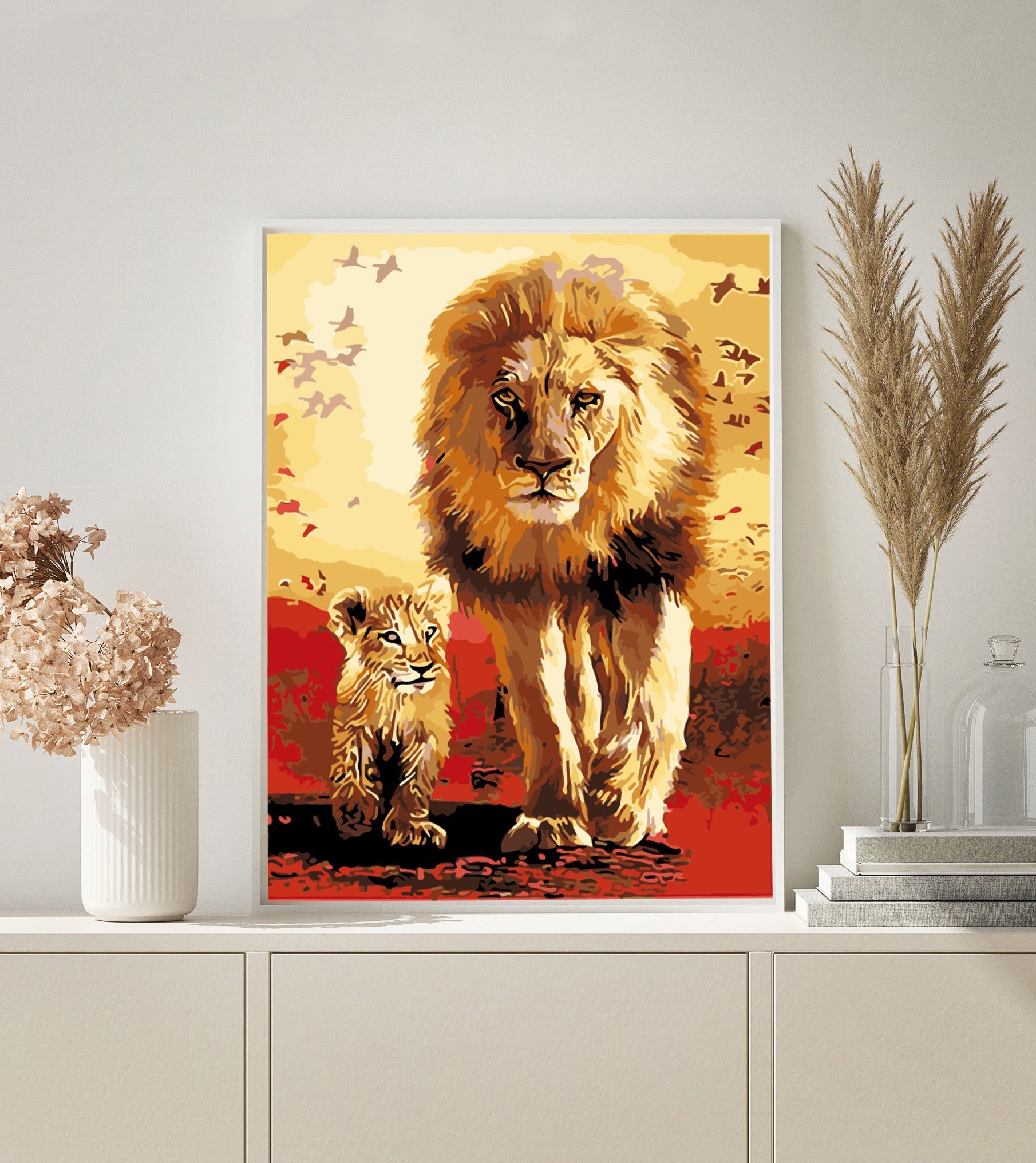 PAINT BY NUMBERS | LION FATHER & CUB