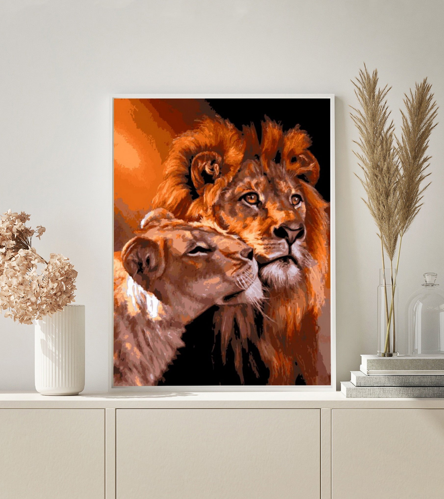 PAINT BY NUMBERS | LION COUPLE