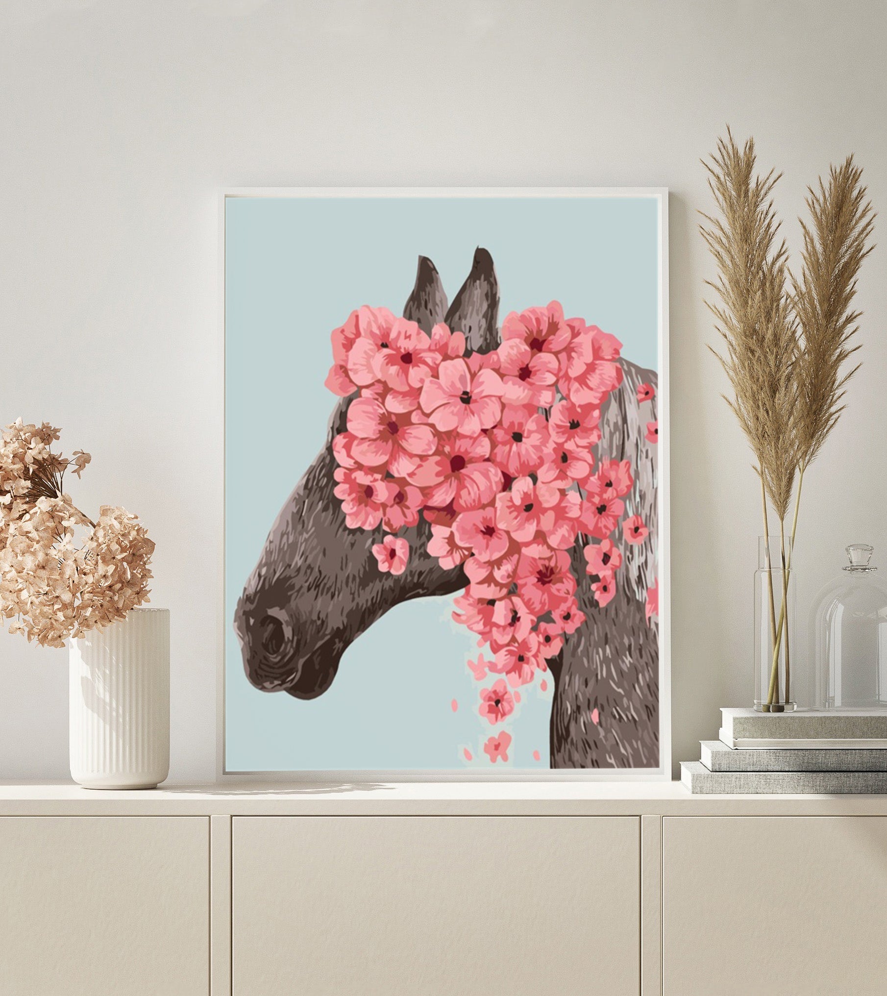 PAINT BY NUMBERS | HORSE WITH FLOWERS