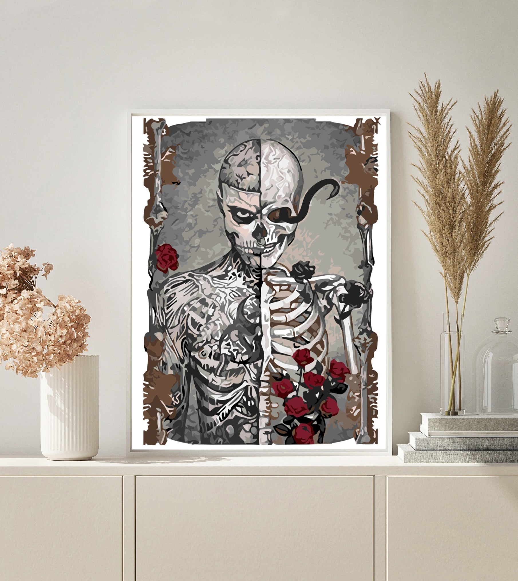 Paint by Numbers | Skull Skeleton