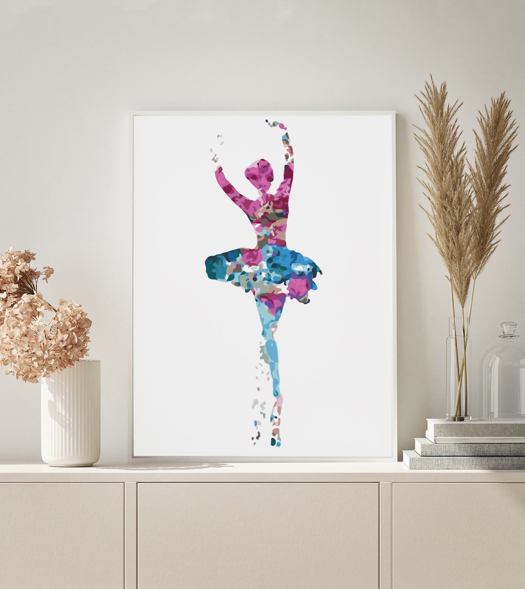 PAINT BY NUMBERS | COLORFUL BALLERINA