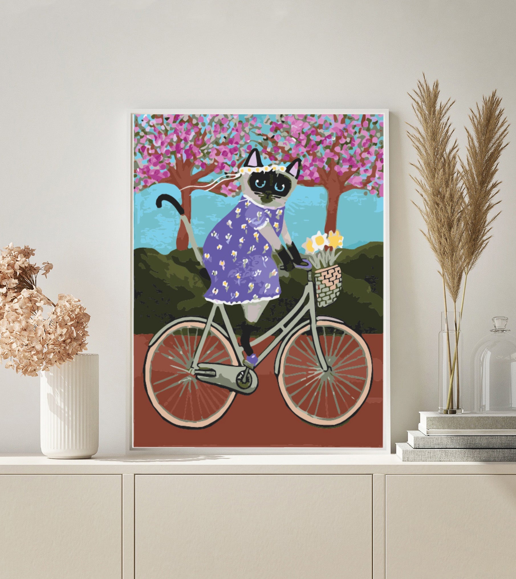 PAINT BY NUMBERS | CAT ON BICYCLE