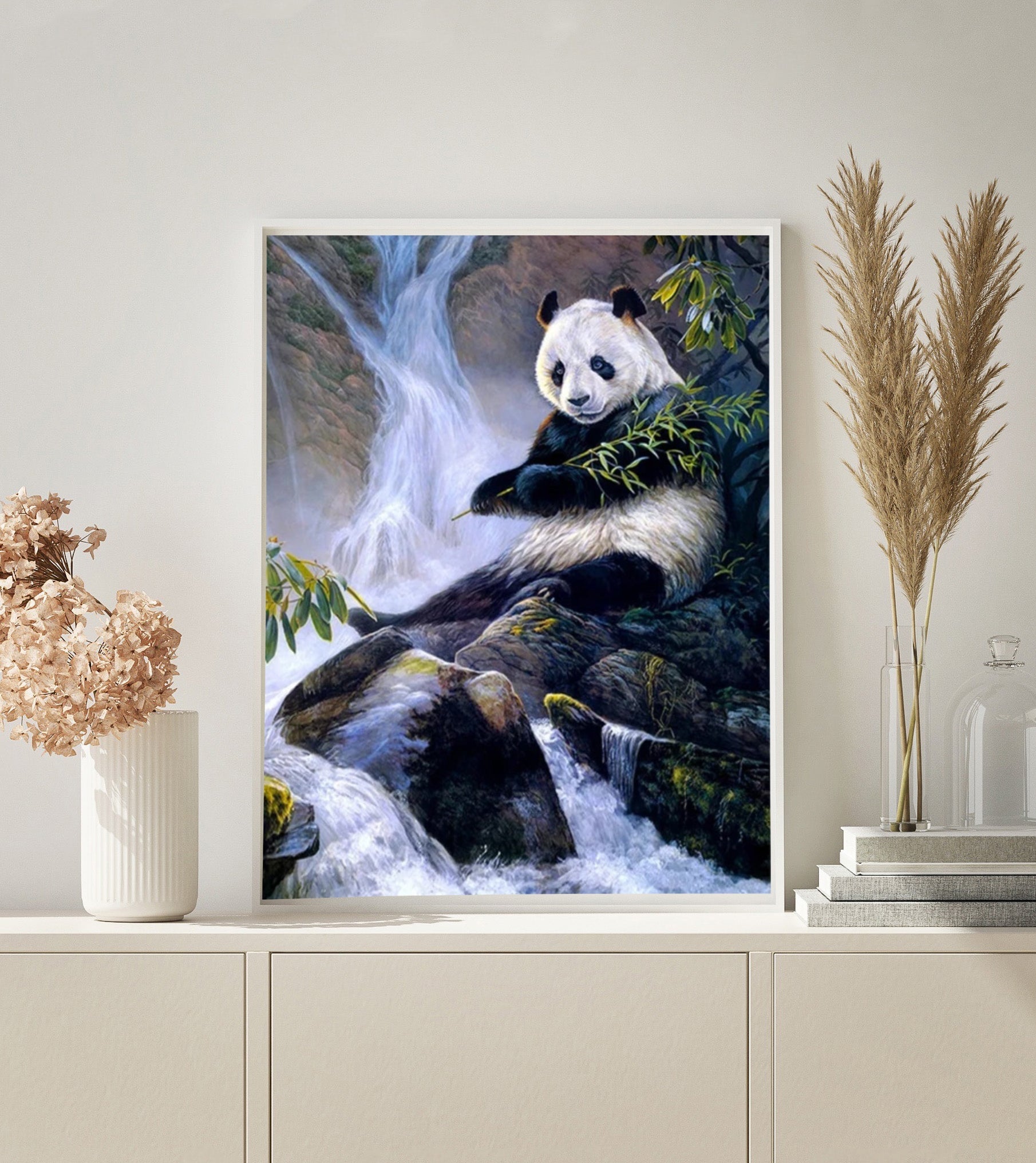 PAINT BY NUMBERS | PANDA BY THE RIVER
