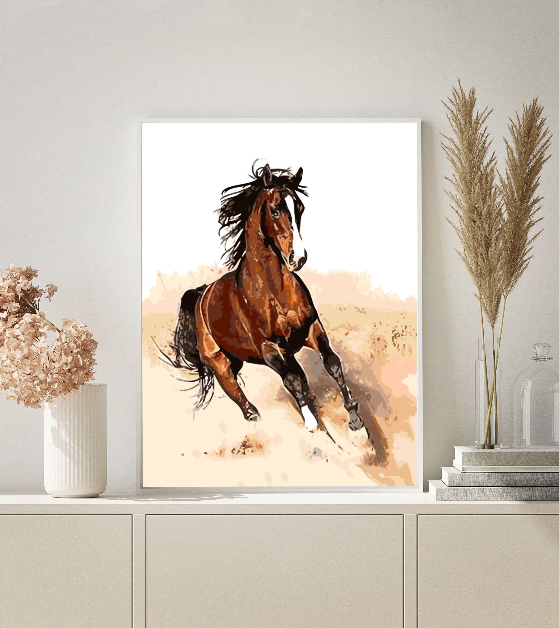 PAINT BY NUMBERS | HORSE IN THE SAND